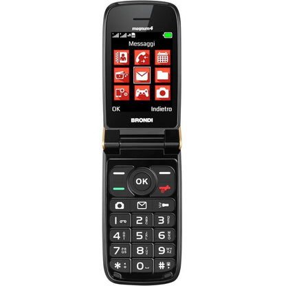 BRONDI MAGNUM 4 CELLULARE GSM FLIP MAXI DISPLAY DUAL SIM FOTOCAMERA 1.3MP BIANCO