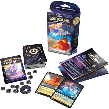 Disney Lorcana - The First Chapter Starter Deck Trading Card Sapphire/Steel Eng