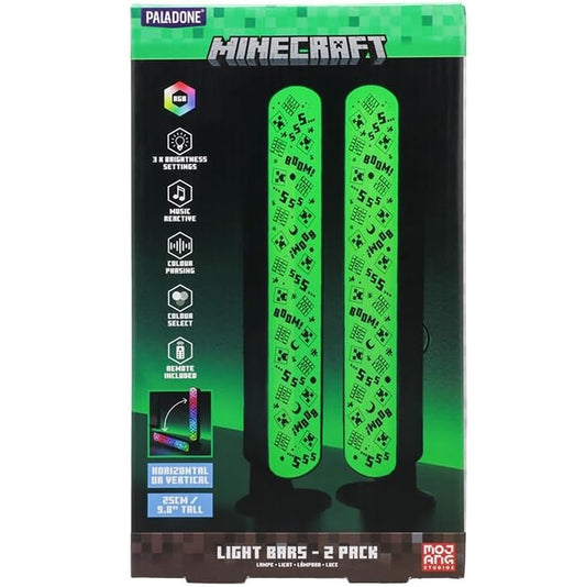 Paladone Minecraft Light Bars 2 Barre Luminose Rgb Lampada Da Tavolo Scrivania