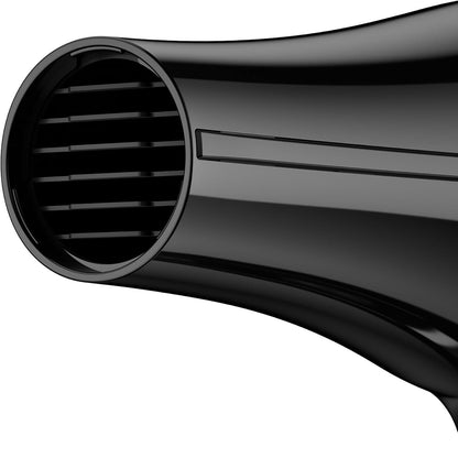 Remington AC5999 Asciugacapelli Professionale agli Ioni, motore di lunga durata 2300W, 3 livelli di riscaldamento, due ugelli per lo styling Phon per Capelli Lisci e Ricci + diffusore, Pro Air Black