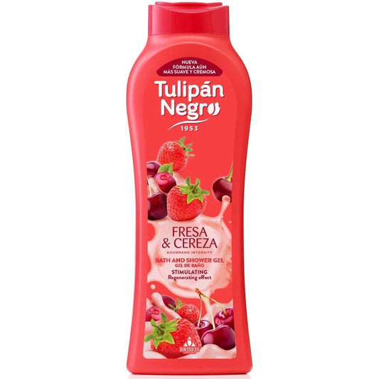 Tulipan Negro Shower Gel Bagno Doccia (Fragola E Ciliegia) Bagnoschiuma 650Ml