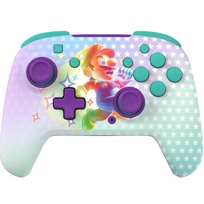 Turtle Beach - Rematch - Super Mario (Invincible Mario) Glow In the Dark - Controller da gaming wireless per Nintendo Switch 2, Funziona anche con Nintendo Switch/Oled/Lite - Pulsante C non disponibile.