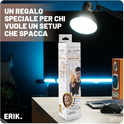 Harry Potter “Mappa del malandrino” Tappetino per Tastiera e Mouse Xxl per Scrivania Impermeabile e Antiscivolo 80x35cm | Mousepad, Accessori Gaming