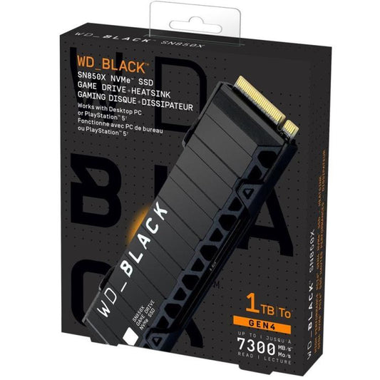 Western Digital Wd Black Sn850X 1Tb Nvme Ssd Pcie Gen4 7300Mbs Game Drive Ps5/Pc