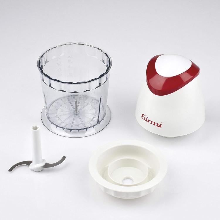 Girmi Tritatutto Verticale Ciotola Lame Acciaio Tr01 350W 500Ml Chopper Bianco