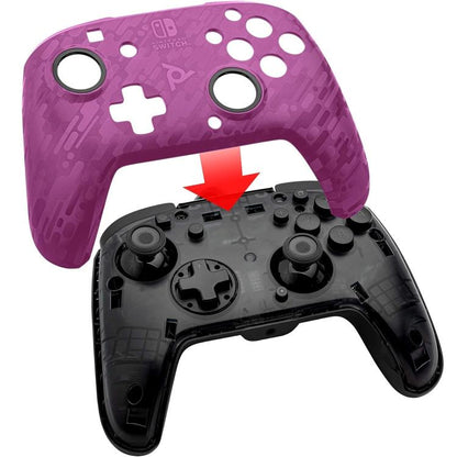 Pdp Controller Wired Nintendo Switch Con Cavo Cablato Faceoff Deluxe Audio Viola