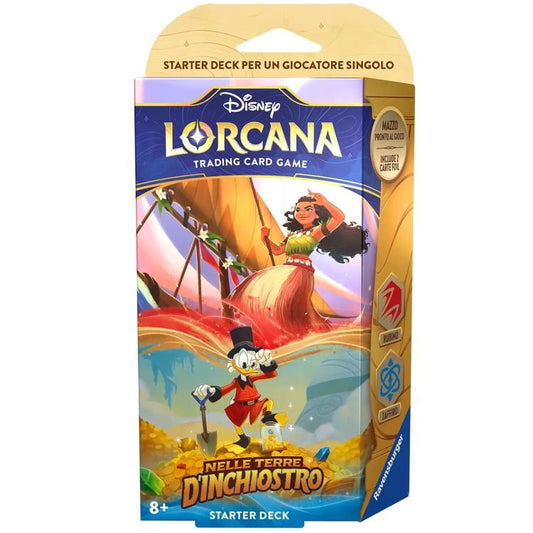Disney Lorcana Nelle Terre D'Inchiostro Starter Deck Rubino/Zaffiro Card Tcg Eng