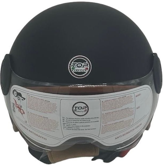 CASCO JET SIRIO MATT MOTO SCOOTER OMOLOGATO ECE VISIERA REMOVIBILE (NERO tg.L)