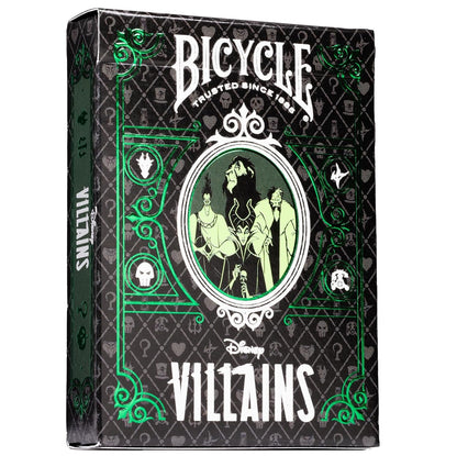 Bicycle - Disney (Disney Villains Green and Purple) Playing Cards - Mazzo di Carte da Collezione, Poker, Magia e Cardistry basato sul famoso film di Animzione Disney Cattivi (1 Mazzo RANDOM)