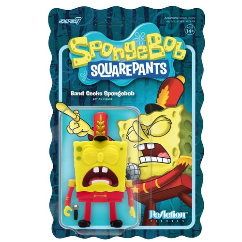 Super7 Spongebob "Band Geeks Spongebob" Action Reaction Figure Figura Collezione