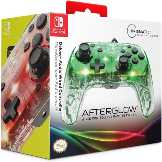 Pdp Controller Deluxe+ Audio Wired Nintendo Switch Afterglow Prismatic Pad Led