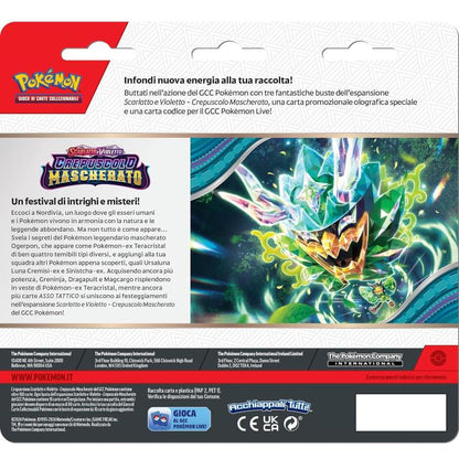 Pokemon Espansione 3 Buste Crepuscolo Mascherato Scarlatto Violetto It "Snorlax"