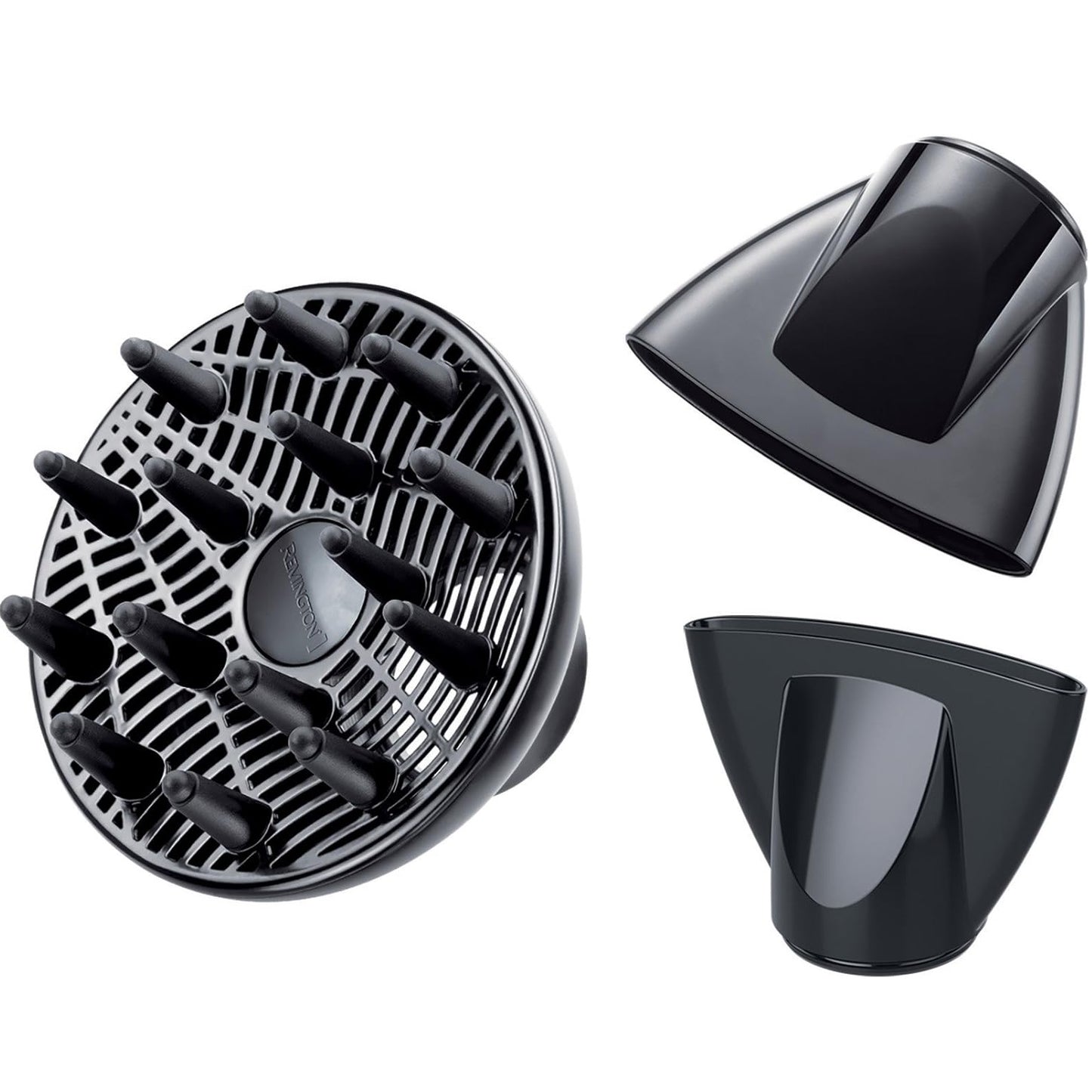 Remington AC5999 Asciugacapelli Professionale agli Ioni, motore di lunga durata 2300W, 3 livelli di riscaldamento, due ugelli per lo styling Phon per Capelli Lisci e Ricci + diffusore, Pro Air Black