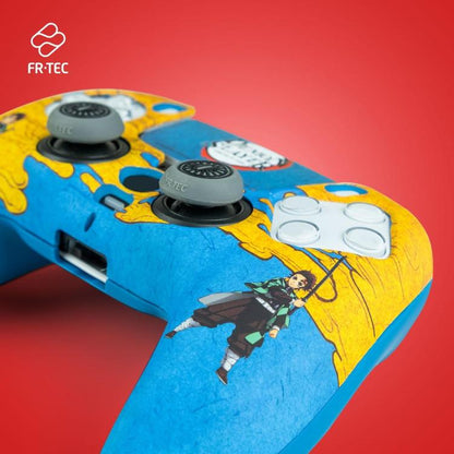 Frtec Cover Custodia Rigida Controller Ps5 Dualsense Demon Slayer +Grips+Sticker