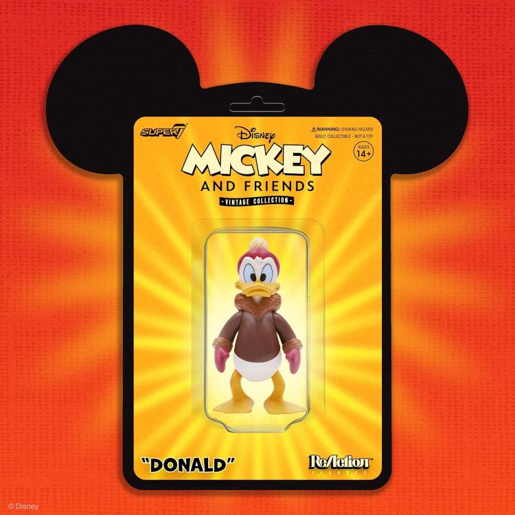 Super7 Disney Mickey & Friends Paperino "Donald" Duck Action Reaction Figure 9Cm