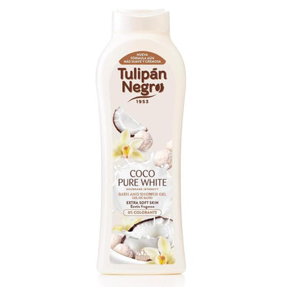 Tulipan Negro Shower Gel Bagno (Cocco Bianco Puro) Bagnoschiuma Bianco 650Ml