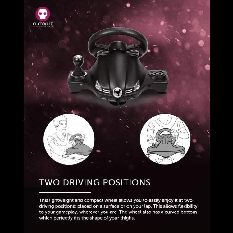 Numskull Volante E Pedaliera Pro Racing 1 Ps4 Xbox Series X/S Pc Nintendo Switch