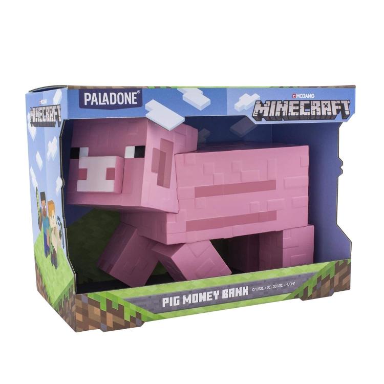Paladone Salvadanaio Di Minecraft "Pig Money Bank" Figura Del Maiale Da 19Cm