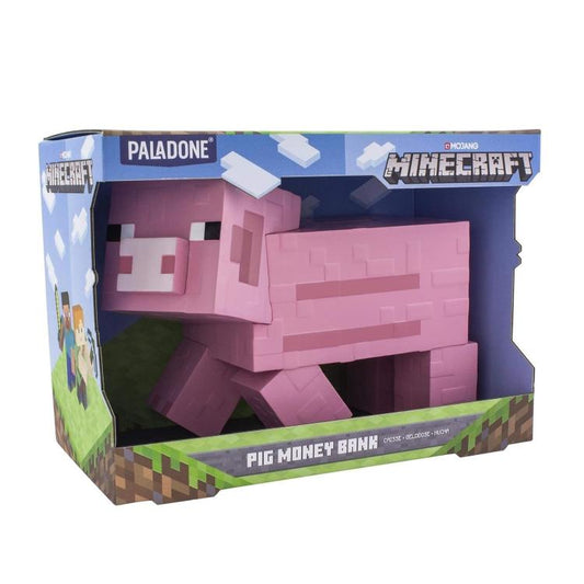 Paladone Salvadanaio Di Minecraft "Pig Money Bank" Figura Del Maiale Da 19Cm