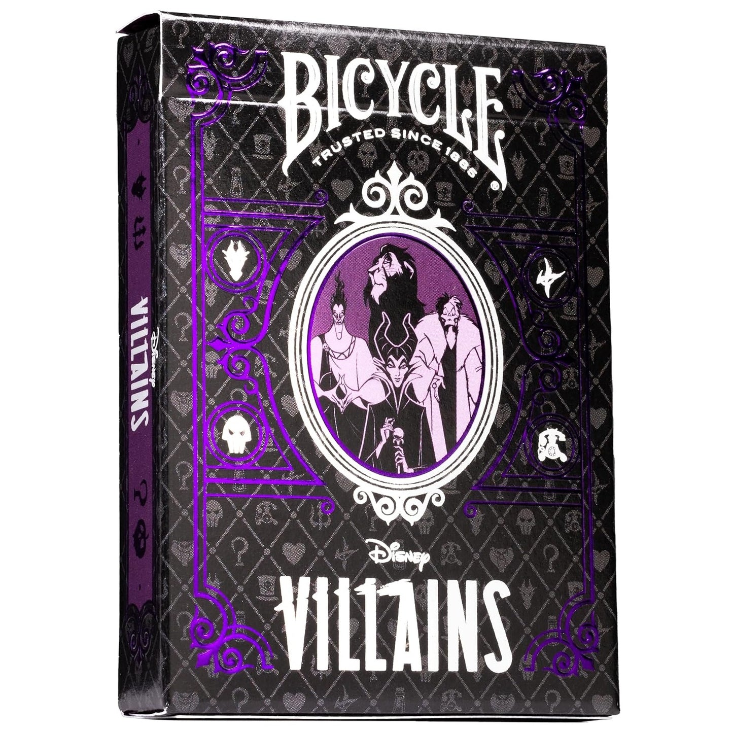 Bicycle - Disney (Disney Villains Green and Purple) Playing Cards - Mazzo di Carte da Collezione, Poker, Magia e Cardistry basato sul famoso film di Animzione Disney Cattivi (1 Mazzo RANDOM)