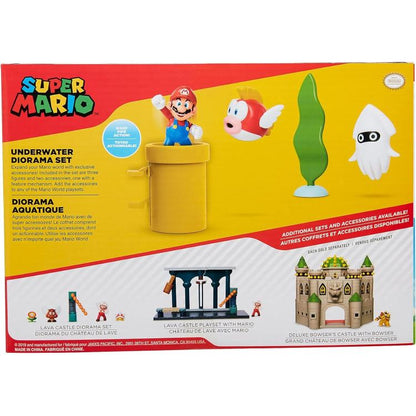 Jakks Pacific Nintendo: Super Mario "Underwater Diorama Set" Gioco Con Figure 3+