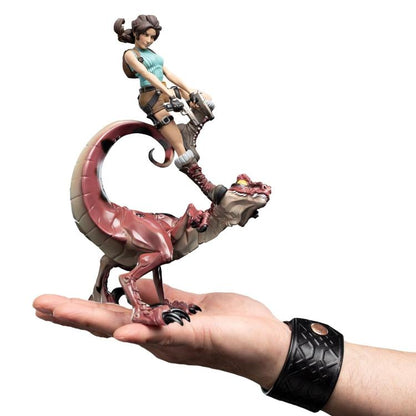 Weta Workshop Tomb Raider "Lara Vs Raptor" #2 Mini Epics Statuetta Figure 24Cm