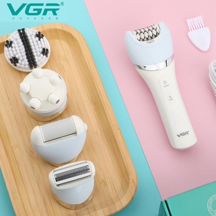 Vgr V-733 Epilatore Elettrico Professionale A Batteria 6In1 Display Impermeabile