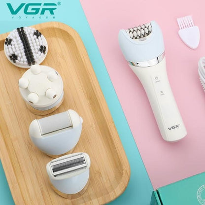 Vgr V-733 Epilatore Elettrico Professionale A Batteria 6In1 Display Impermeabile
