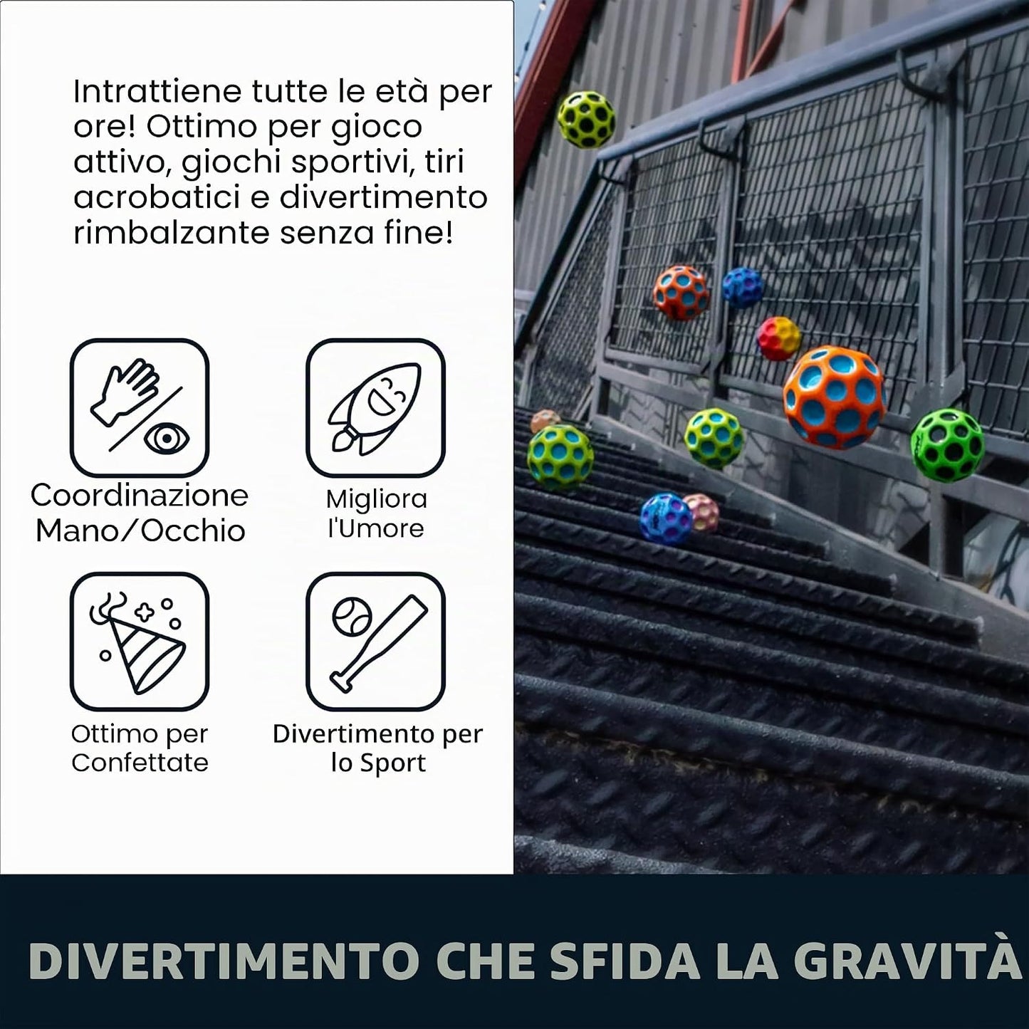 Waboba Pallina Original Dark Side of the Moon Ball (1pz) Palla IPER RIMBALZANTE che rimbalza, originale per saltare, Giocattolo ad alte prestazioni per un'estate di divertimento senza fine (Il lato oscuro della luna) VERDE
