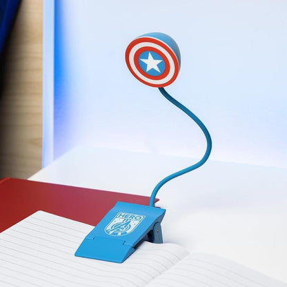 Paladone Marvel Lampada A Morsetto Da Lettura (Capitan America) Scudo Ufficiale