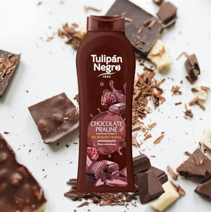 Tulipan Negro Shower Gel Bagno (Praline Cioccolato) Bagnoschiuma Marrone 650Ml