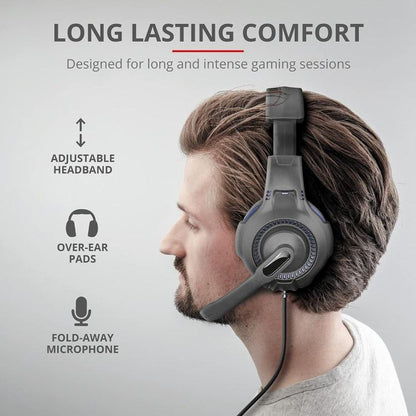 Trust Ravu Gxt 307B Cuffie Gaming Headset Cavo Ps4 Ps5 Xbox Switch Smartphone Pc