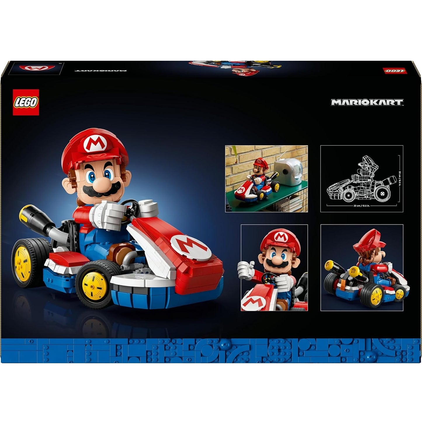 Lego - Super Mario Kart 72037 (Mario & Standard Kart) 1972 pz 18+ Costruzioni