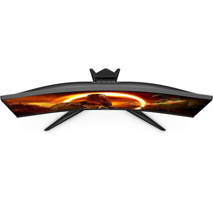 AOC - MONITOR 27" CURVO GAMING FULL HD FHD WIFI 165Hz VA C27G2E NERO RED/BLACK