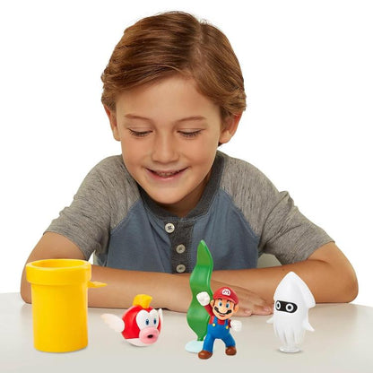 Jakks Pacific Nintendo: Super Mario "Underwater Diorama Set" Gioco Con Figure 3+