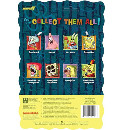 Super7 Spongebob "Spongegar" Action Reaction Figure Figura Da Collezione