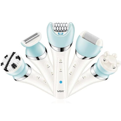 Vgr V-733 Epilatore Elettrico A Batteria Professionale 6In1 Display Impermeabile