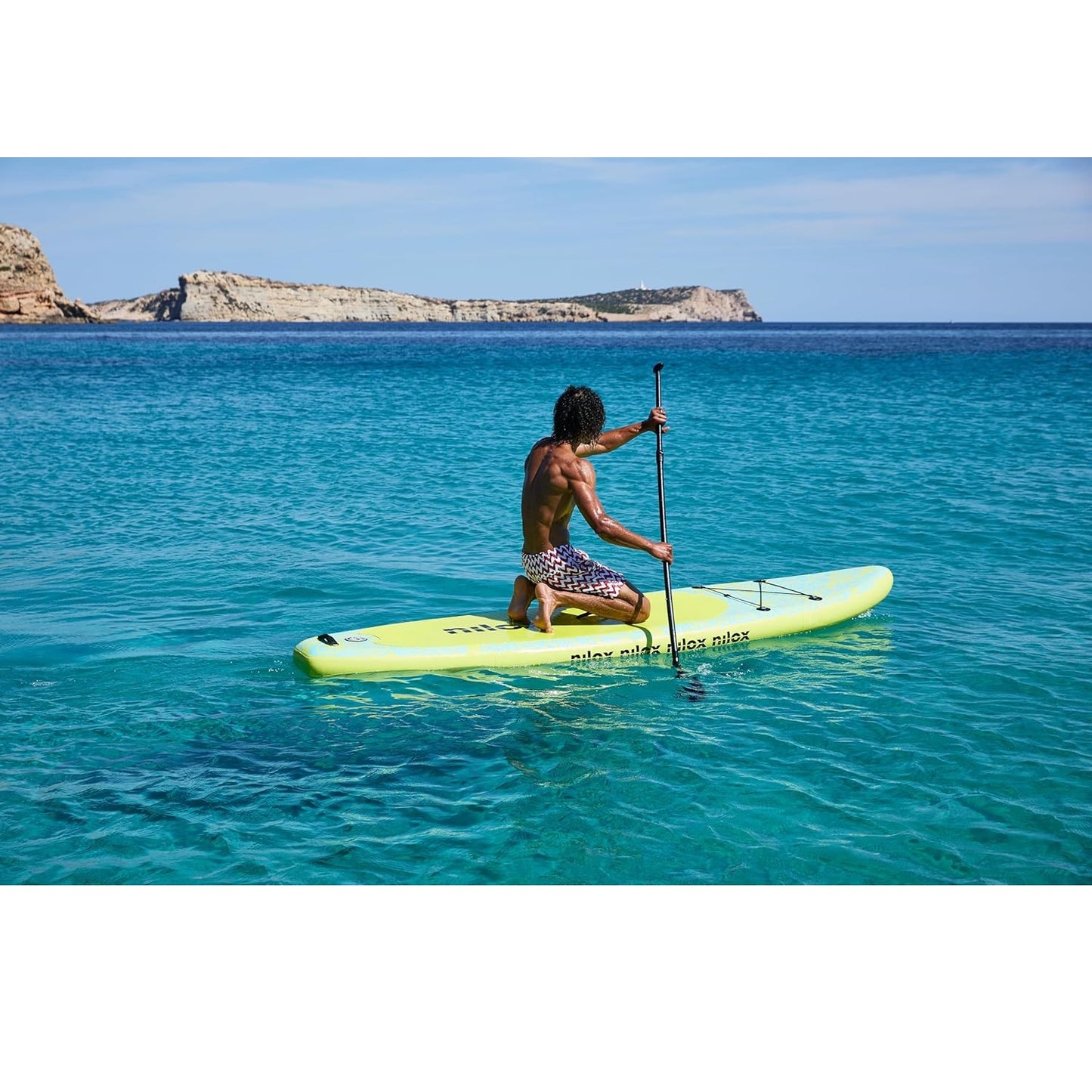 Nilox WAI SUP BOARD Tavola Gonfiabile per Stand Up Paddle in PVC, Completa di Accessori con Zaino, Pagaia, Pompa, Leash, 3 Pinne, 335 x 84 x 15 cm
