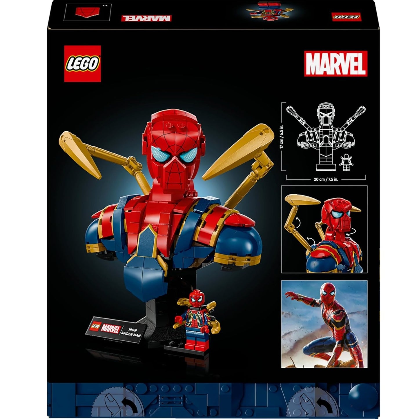 Lego - Marvel 76326 (Busto di Iron Spider-Man) Figure Costruzioni 379 pz 18+ Infinity