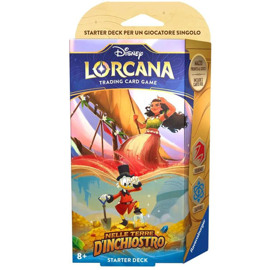 Disney Lorcana Nelle Terre D'Inchiostro Starter Deck Rubino/Zaffiro Card Tcg Ita
