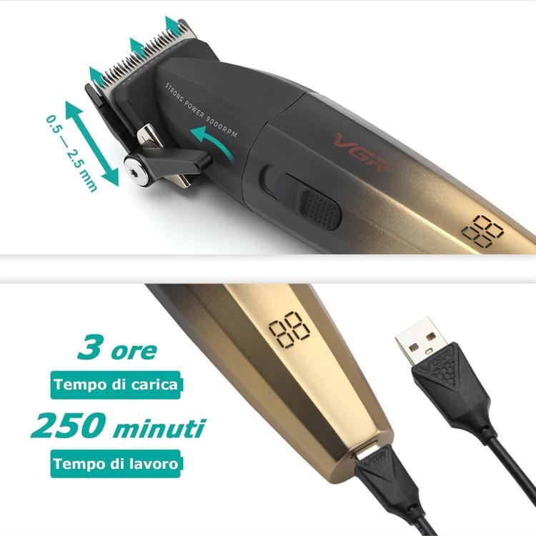 Vgr Salon Series V-003 Trimmer Rasoio Tagliacapelli Professionale Regola Barba