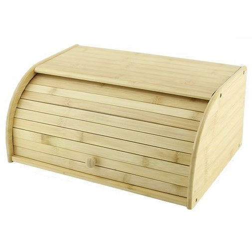 CASSETTA PORTAPANE LEGNO BAMBU CUCINA CONTENITORE PORTA PANE APERTURA SERRANDINA