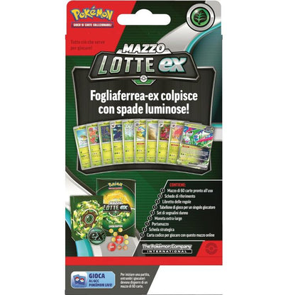 Pokémon - Mazzo Lotte (Fogliaferrea-Ex) Gcc Mazzo 60 Carte Gioco Collezione - It