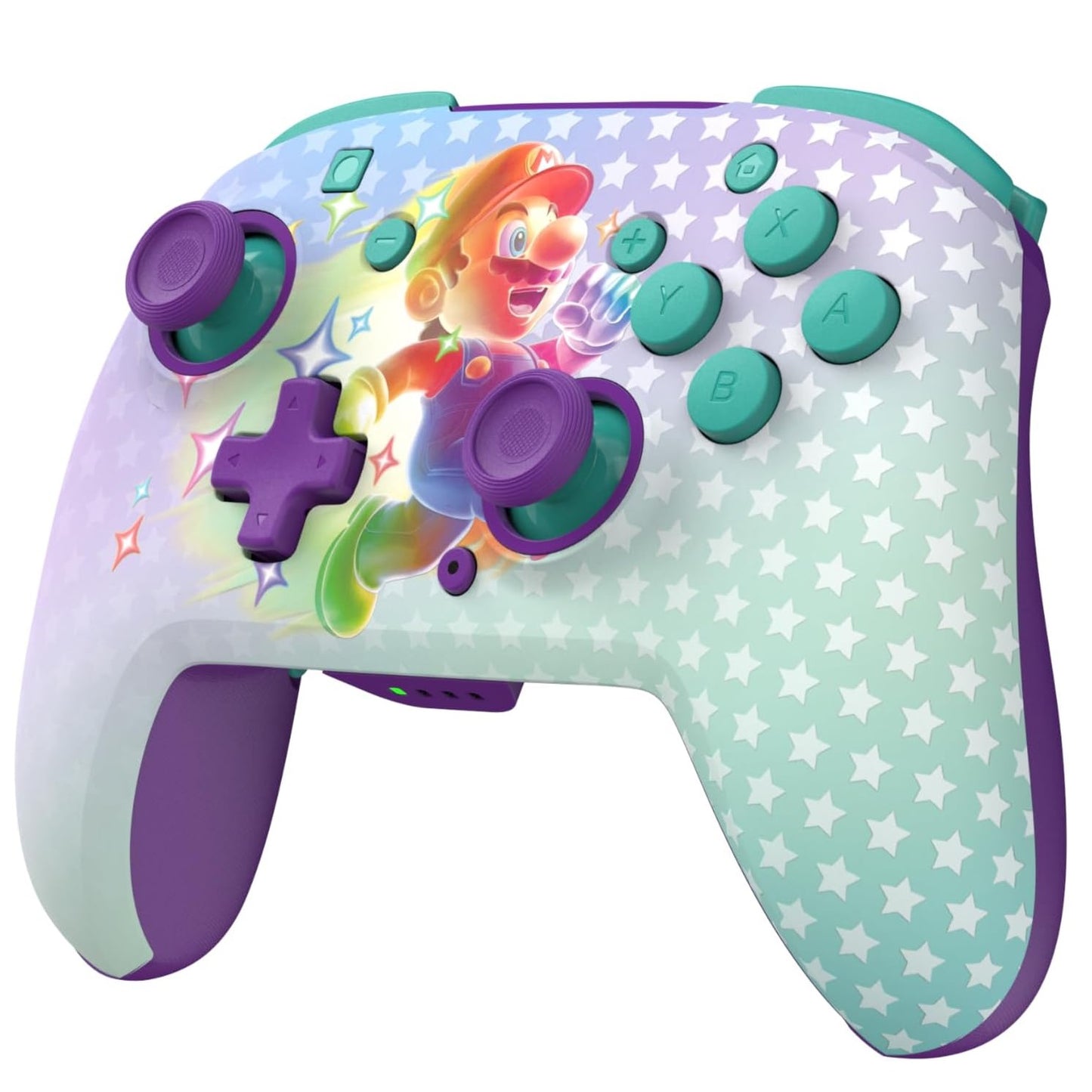 Turtle Beach - Rematch - Super Mario (Invincible Mario) Glow In the Dark - Controller da gaming wireless per Nintendo Switch 2, Funziona anche con Nintendo Switch/Oled/Lite - Pulsante C non disponibile.