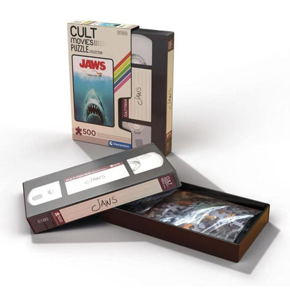 CLEMENTONI CULT PUZZLE MOVIES COLLECTION (JAWS) FILM HORROR "LO SQUALO" 500pz