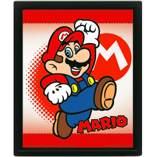 Pyramid - Super Mario Bros / Yoshi Flip Poster Framed 3D Lenticular Incorniciato