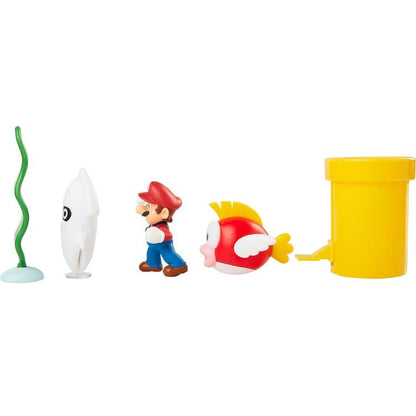 Jakks Pacific Nintendo: Super Mario "Underwater Diorama Set" Gioco Con Figure 3+