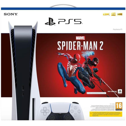 Sony Console Ps5 Standard 825Gb White Bundle Playstation 5 + Marvel Spider-Man 2