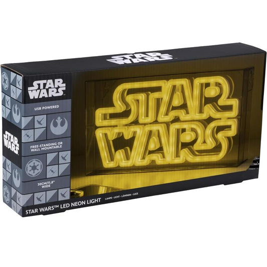 Paladone Lampada Da Tavolo/Muro Star Wars Logo Led Neon Light 30Cm 3D Ufficiale