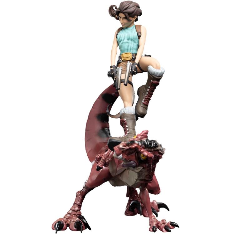 Weta Workshop Tomb Raider "Lara Vs Raptor" #2 Mini Epics Statuetta Figure 24Cm